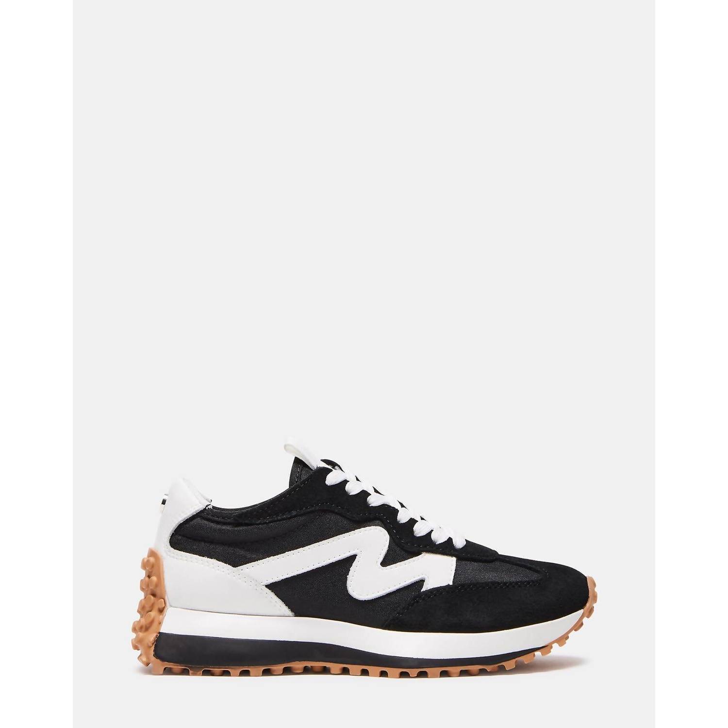 Steve Madden Black White & Gum-Trim Women's Sneakers